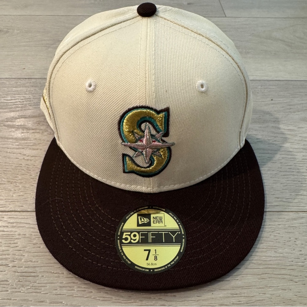 New Era Seattle Mariners 30th Anniversary Baseball Hat MLB Brown Pink sz. 7 1/8